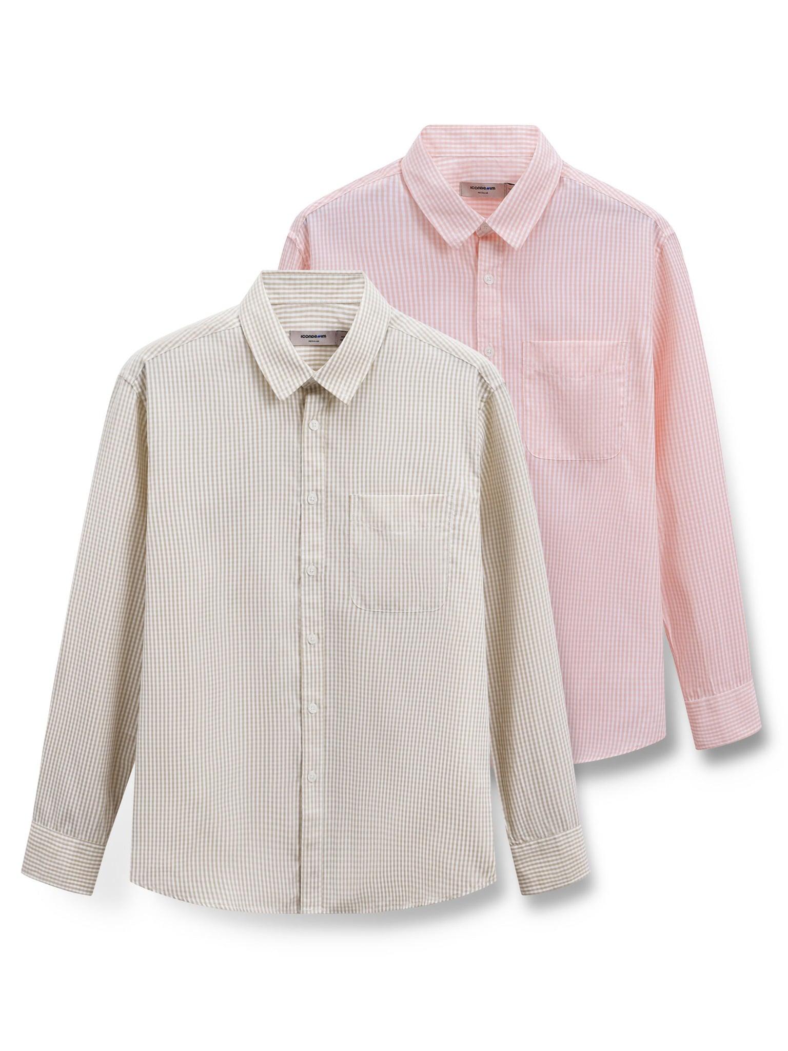 Áo Sơ Mi Nam Cotton Tay Dài Soft Touch Gingham Form Regular