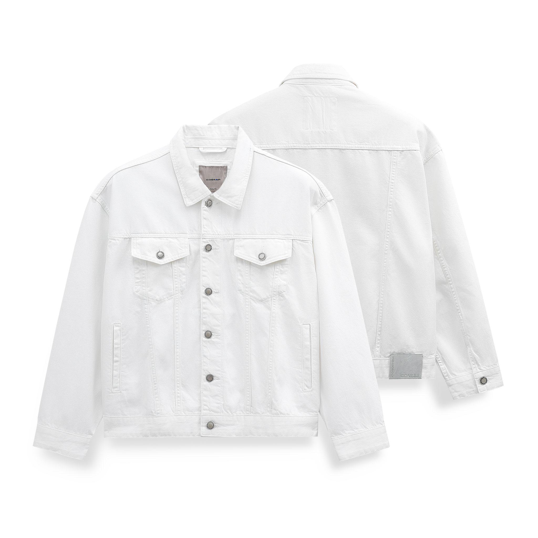 Áo Khoác Jeans Nam Siêu Nhẹ ICON105 Lightweight Offwhite Form Loose