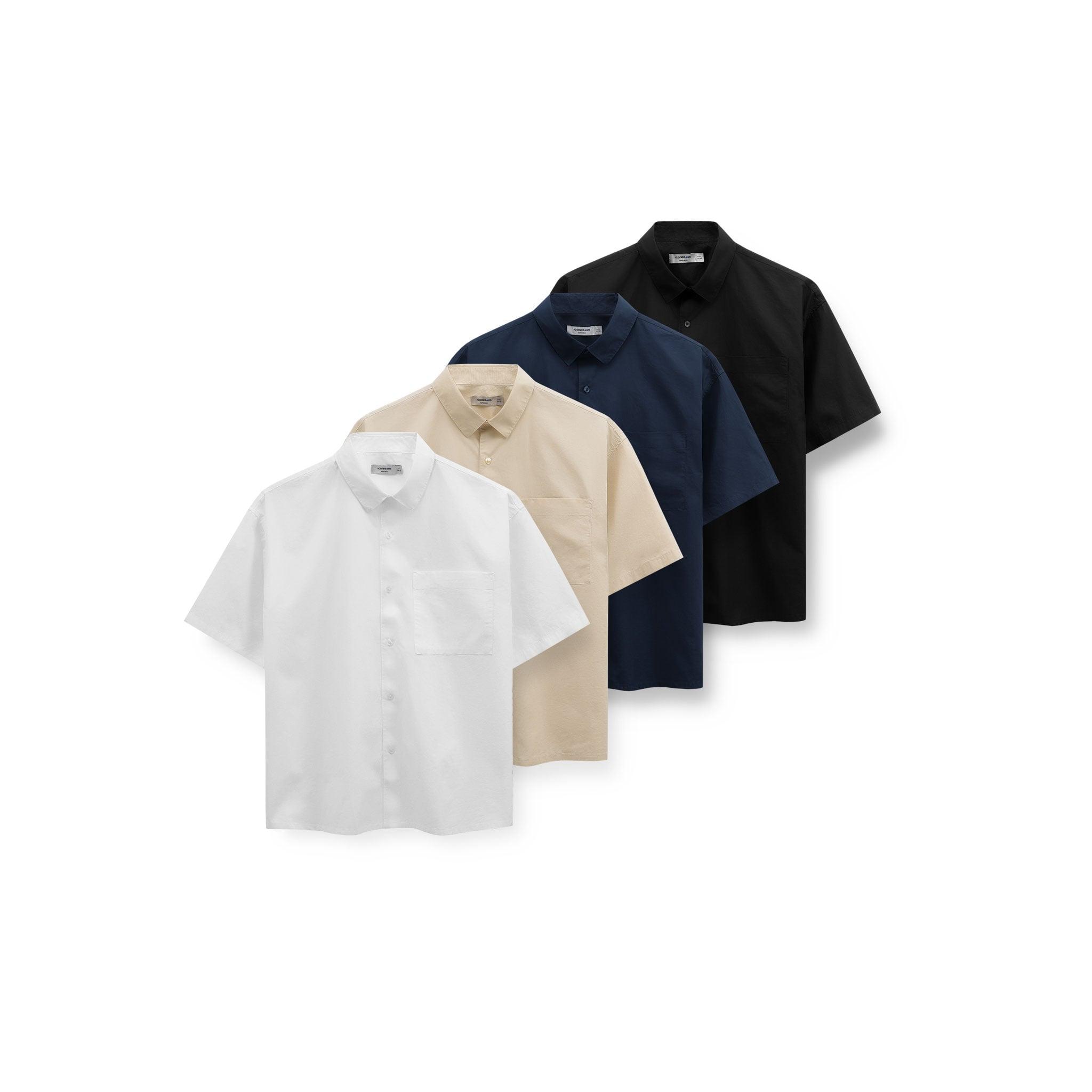 Áo Sơ Mi Nam Tay Ngắn Sleek Split Shirt Form Super Boxy