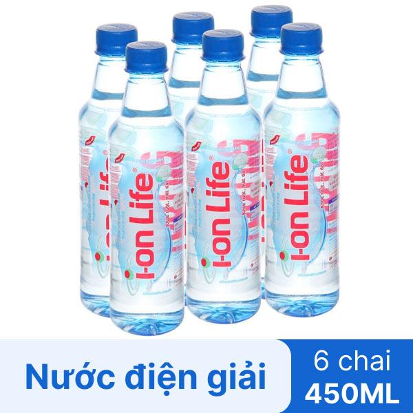 6 chai nước uống i-on kiềm Akaline I-on Life 450ml