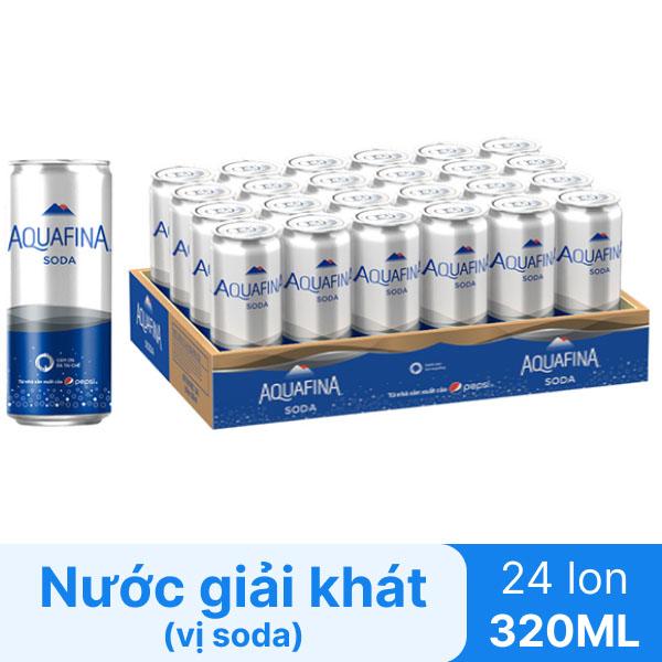Thùng 24 lon nước giải khát có ga Aquafina Soda 320ml