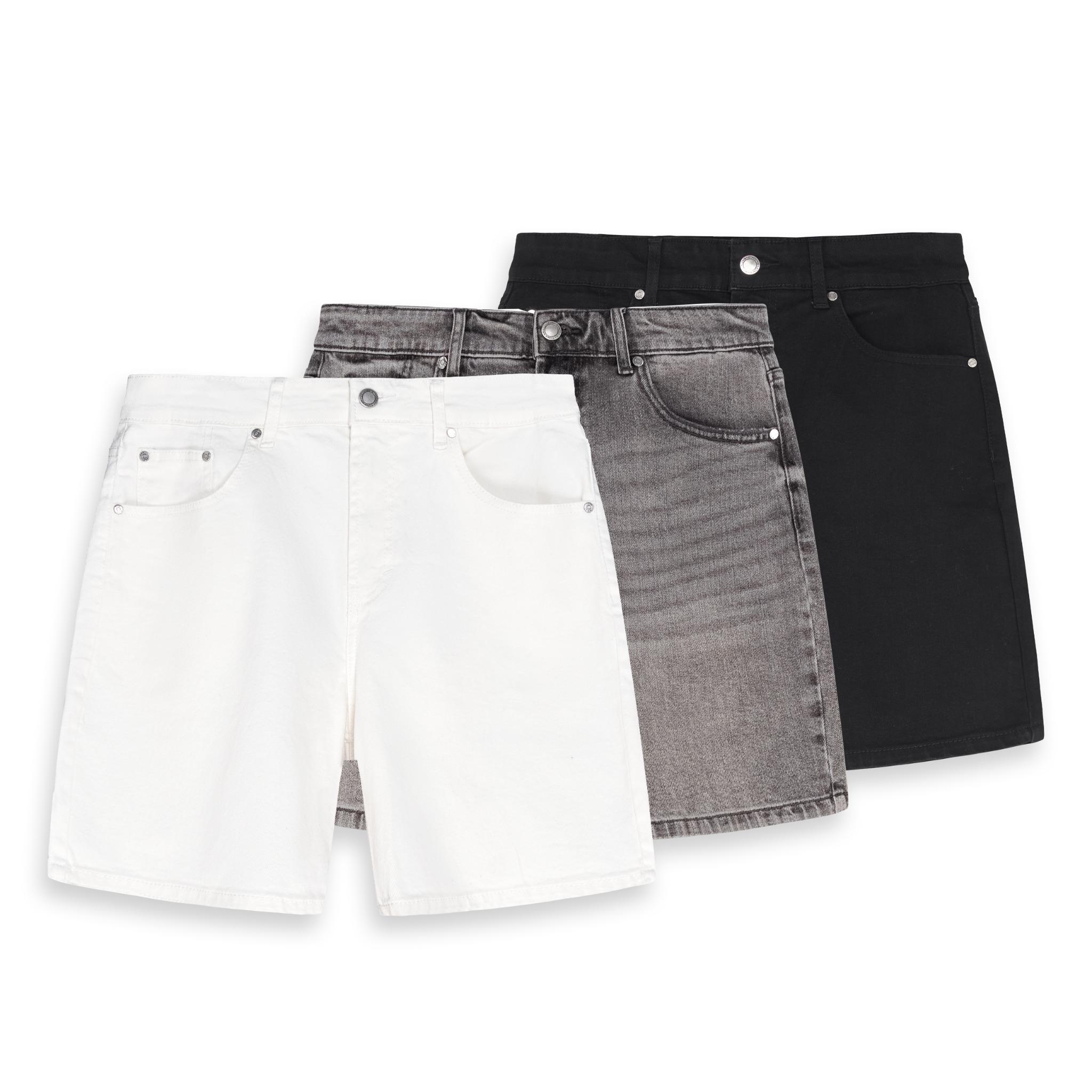 Quần Short Jean Nam Denim Co Dãn Classic Form Regular
