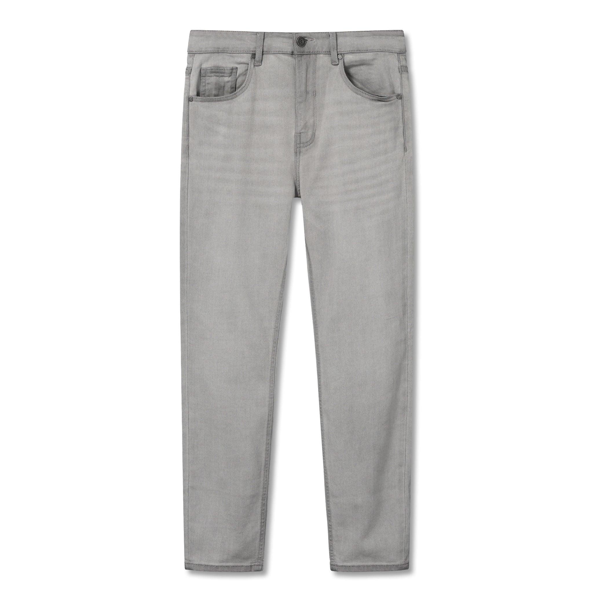 Quần Smart Jeans Nam Siêu Co Dãn Xám Trơn Form Smart Fit