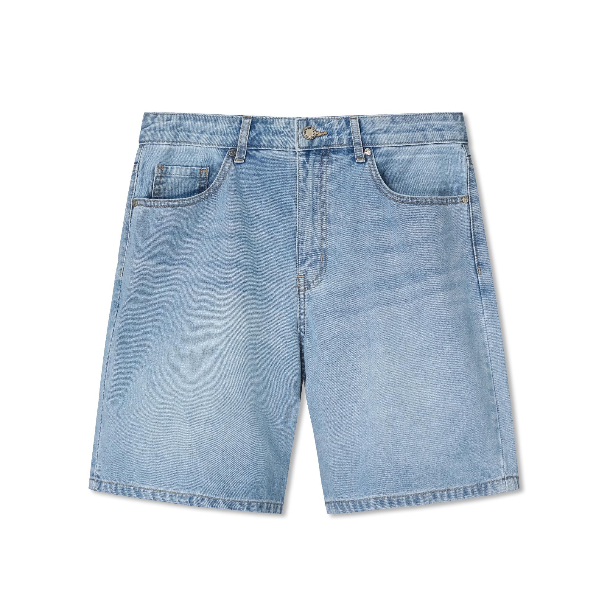 Quần Short Jean Nam Siêu Nhẹ ICON105 Light Blue Form Loose