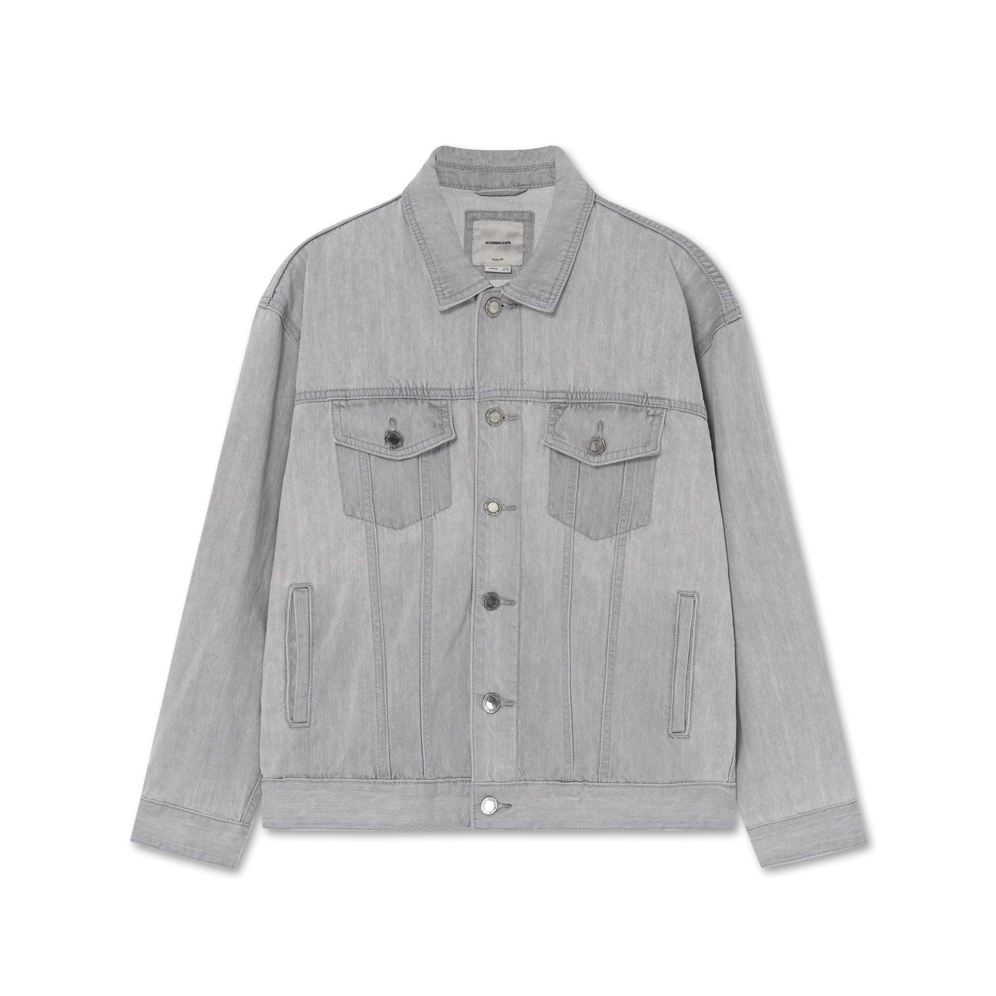Áo Khoác Jeans Nam Siêu Nhẹ ICON105 Lightweight Form Loose Light Grey